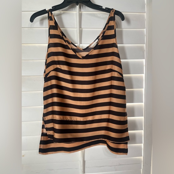 H&M Black and Tan Striped Blouse - Picture 3 of 4